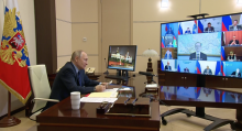 Владимир Путин в режиме видеоконференции провёл заседание Совета при Президенте по развитию местного самоуправления.